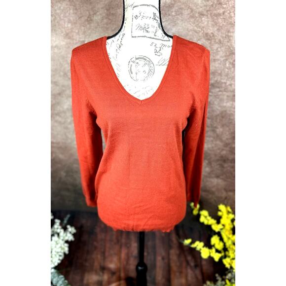 Love Ellie Mia Back Detail Sweater - Burnt Orange - size L - Picture 6 of 10